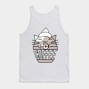 Meowcha in cup grey Tank Top